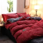 Rouge Velours - Drap housse / Housse de couette / Taies d'oreiller