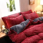 ensemble de literie rouge velours