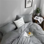 drap housse confortable gris clair