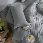 housse de couette moderne gris clair