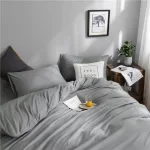 ensemble de draps gris clair