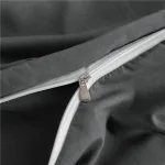 literie complète gris drap housse taies