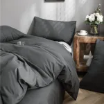 drap housse en microfibre gris