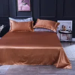 drap irrétrécissable marron type satin