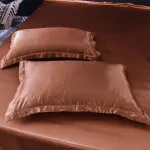 drap housse doux marron