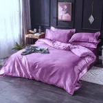 taies d'oreiller mauve assorties