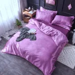 draps satin coloris mauve