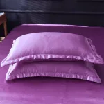 draps de lit mauve chic satin