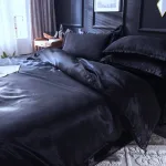 drap housse élégant noir