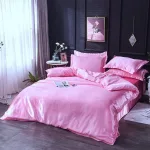 ensemble de literie rose bonbon