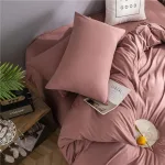 drap housse et housse de couette rose pêche
