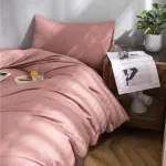 literie rose pêche