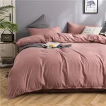 housse de couette confortable rose pêche