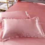 housse de couette confort rose pêche