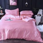 literie rose type satin