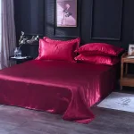 housse de couette satin rouge