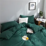 housse de couette vert tendance avec drap housse
