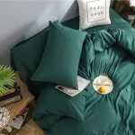 nuit apaisante avec vert drap housse et 2 taies d'oreiller