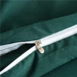 ensemble de lit vert avec housse de couette et deux taies