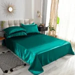 housse de couette vert type satin