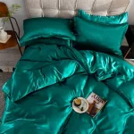 décoration chambre vert type satin
