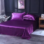 taies d'oreiller violet satin