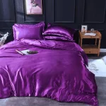 drap housse violet doux