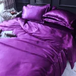 drap housse pour lit violet