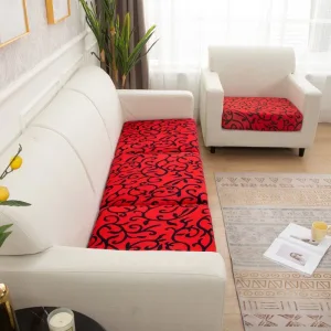 Rouge design - Housse pour coussin de canapé