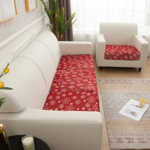 Rouge snow - Housse pour coussin de canapé