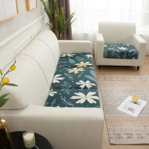 Vert fleur - Housse pour coussin de canapé