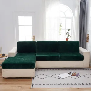 Vert - Housse en velours pour coussin de canapé
