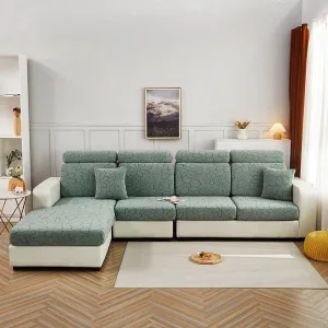Vert - Housse Polaire pour Coussins de Canapé - Motif Flower
