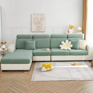 Vert - Housse polaire pour coussins de canapé - Motif Wool